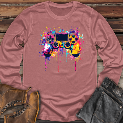 Pixelated Controller Splash Long Sleeve