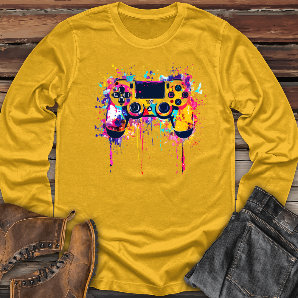 Pixelated Controller Splash Long Sleeve