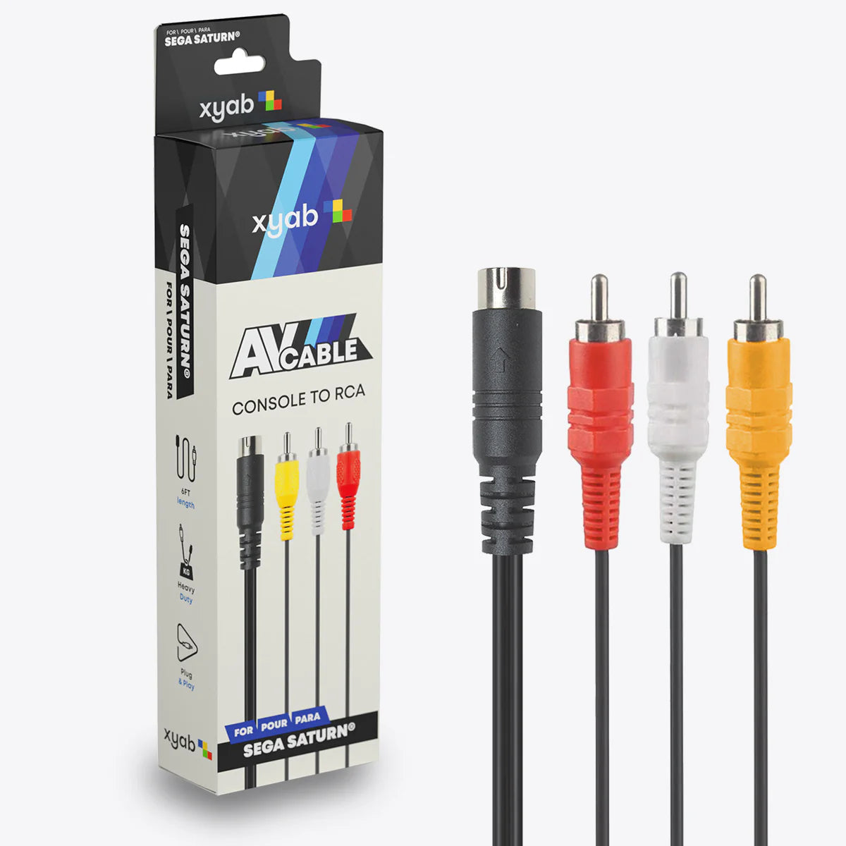 AV Composite Cable For Sega Saturn - XYAB - Hand Held Legend