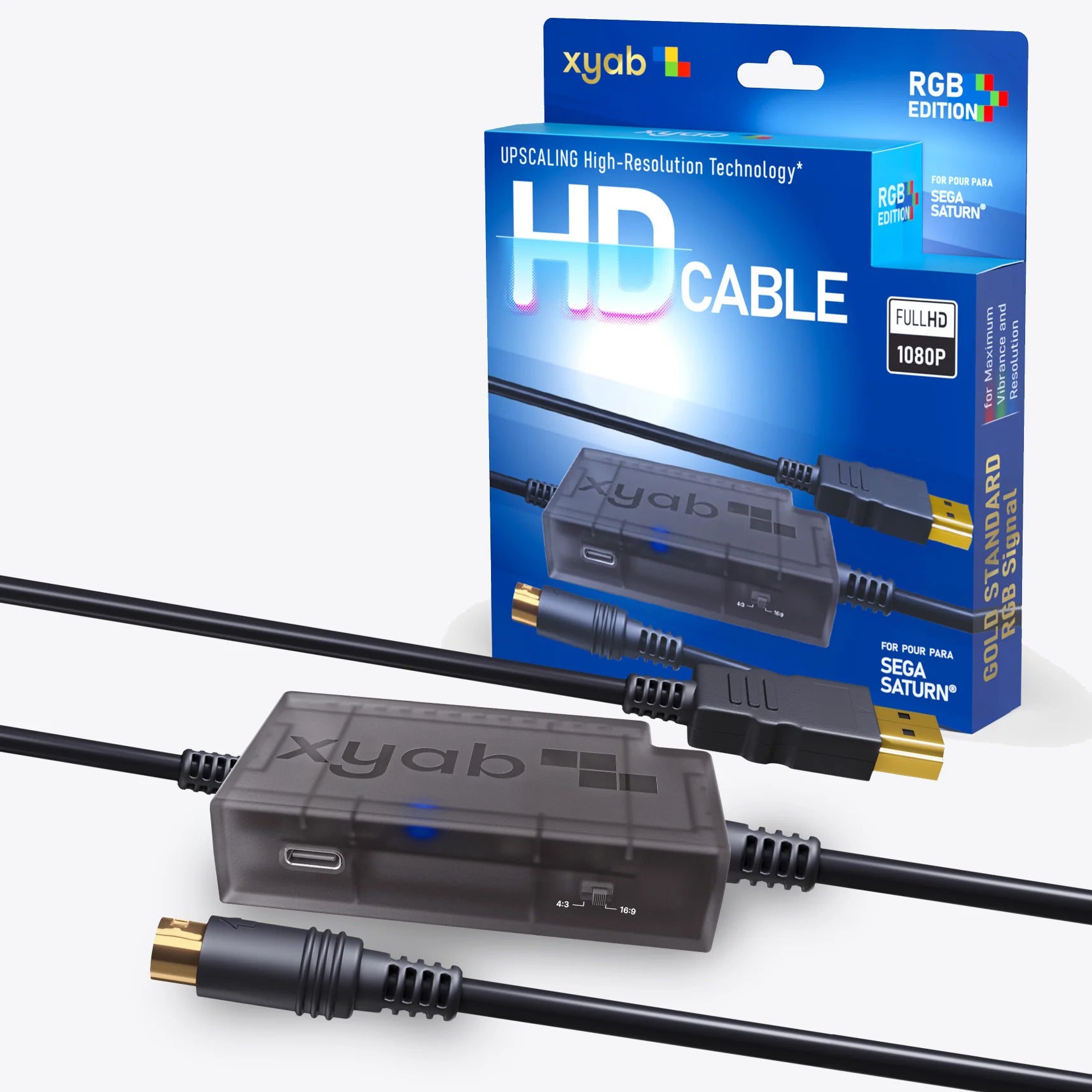 RGB+ HD Link Cable For Sega Saturn - XYAB - Hand Held Legend