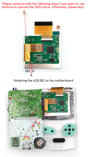 Game Boy Color 2.45" IPS LCD Backlight Kit with Laminated Lens and OSD - Hispeedido