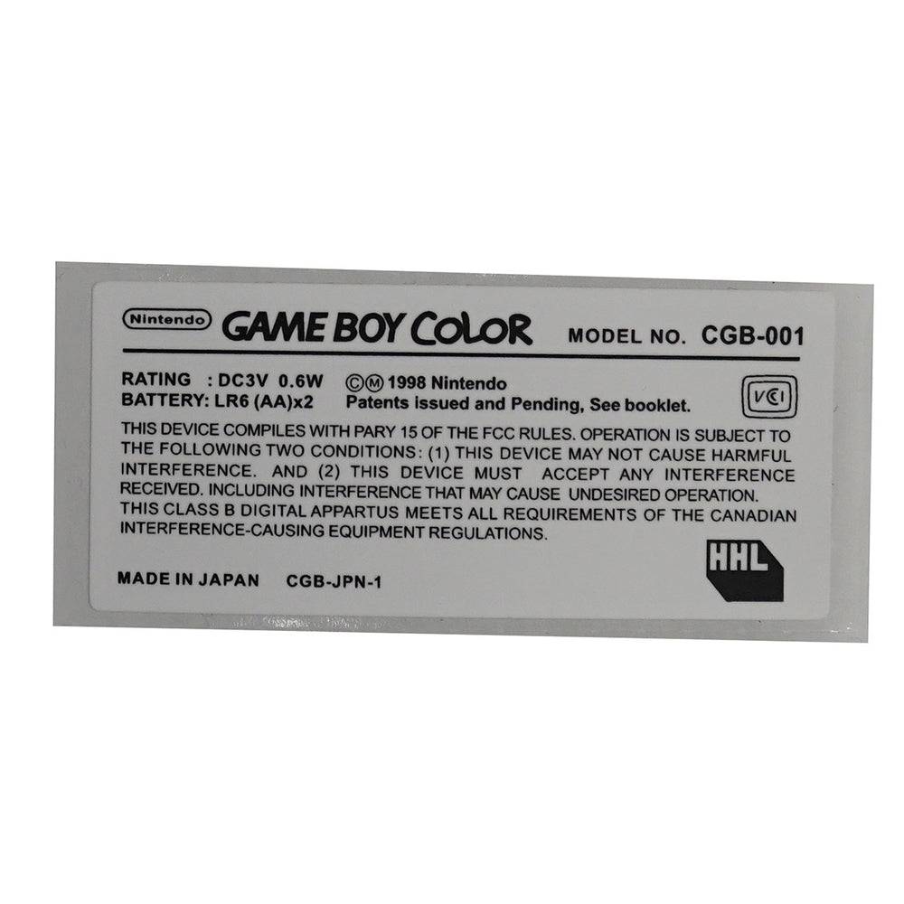 Replacement Console Sticker for Game Boy Advance - Colors | Hand Held ...