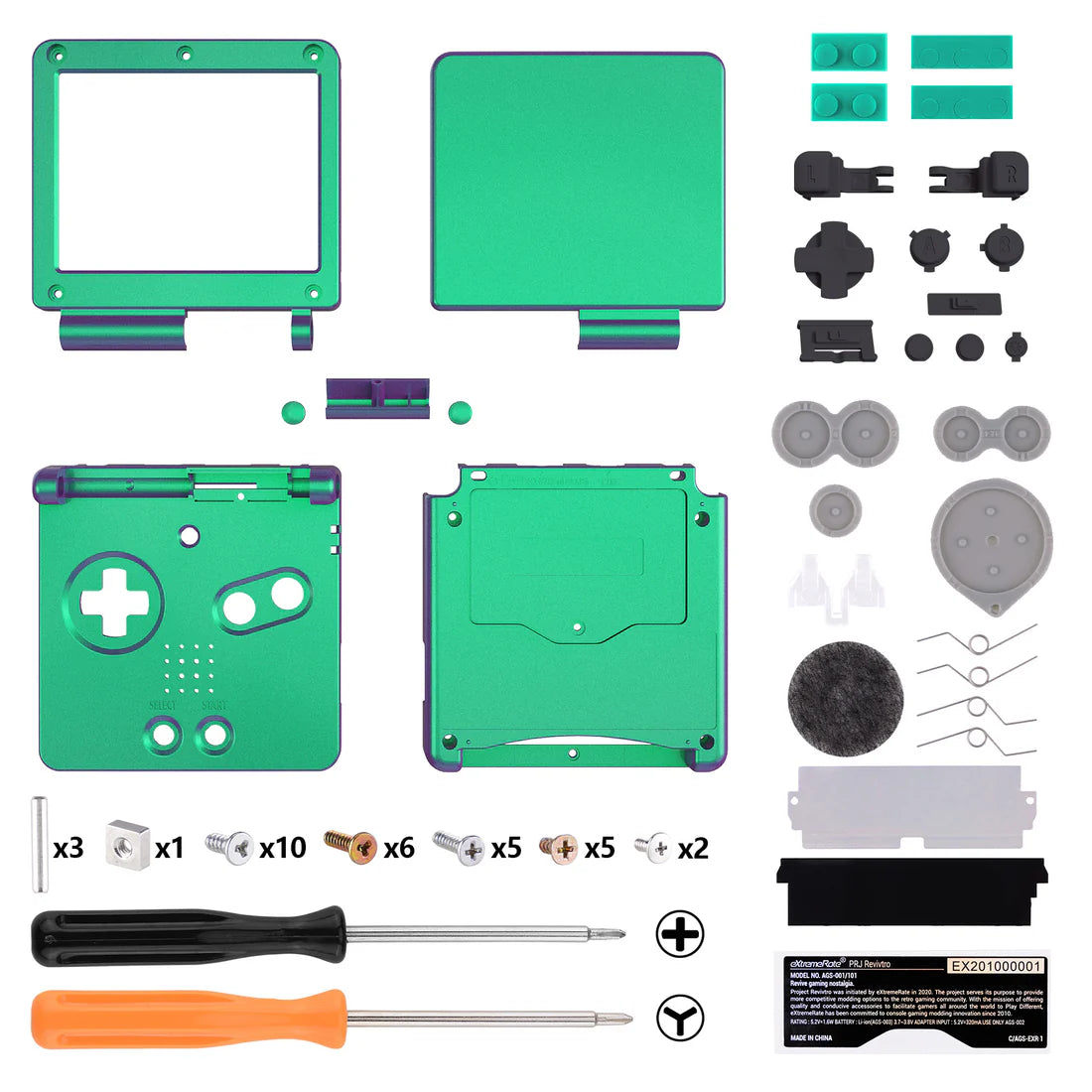 Game Boy Advance SP IPS Ready Full Shell Replacement - eXtremeRate - Hand Held Legend