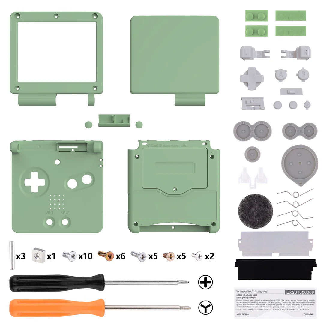 Game Boy Advance SP IPS Ready Full Shell Replacement - eXtremeRate - Hand Held Legend