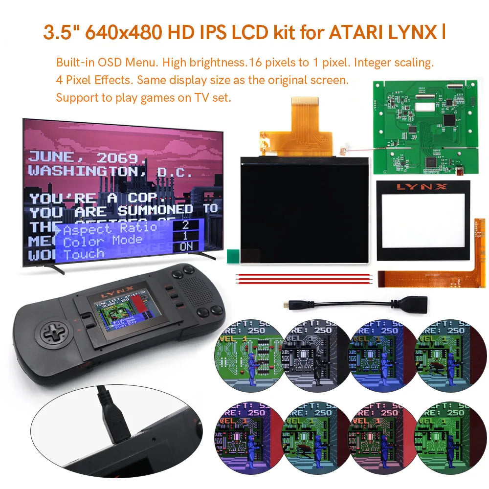 HDMI Out IPS Kit for Atari Lynx - HISPEEDIDO