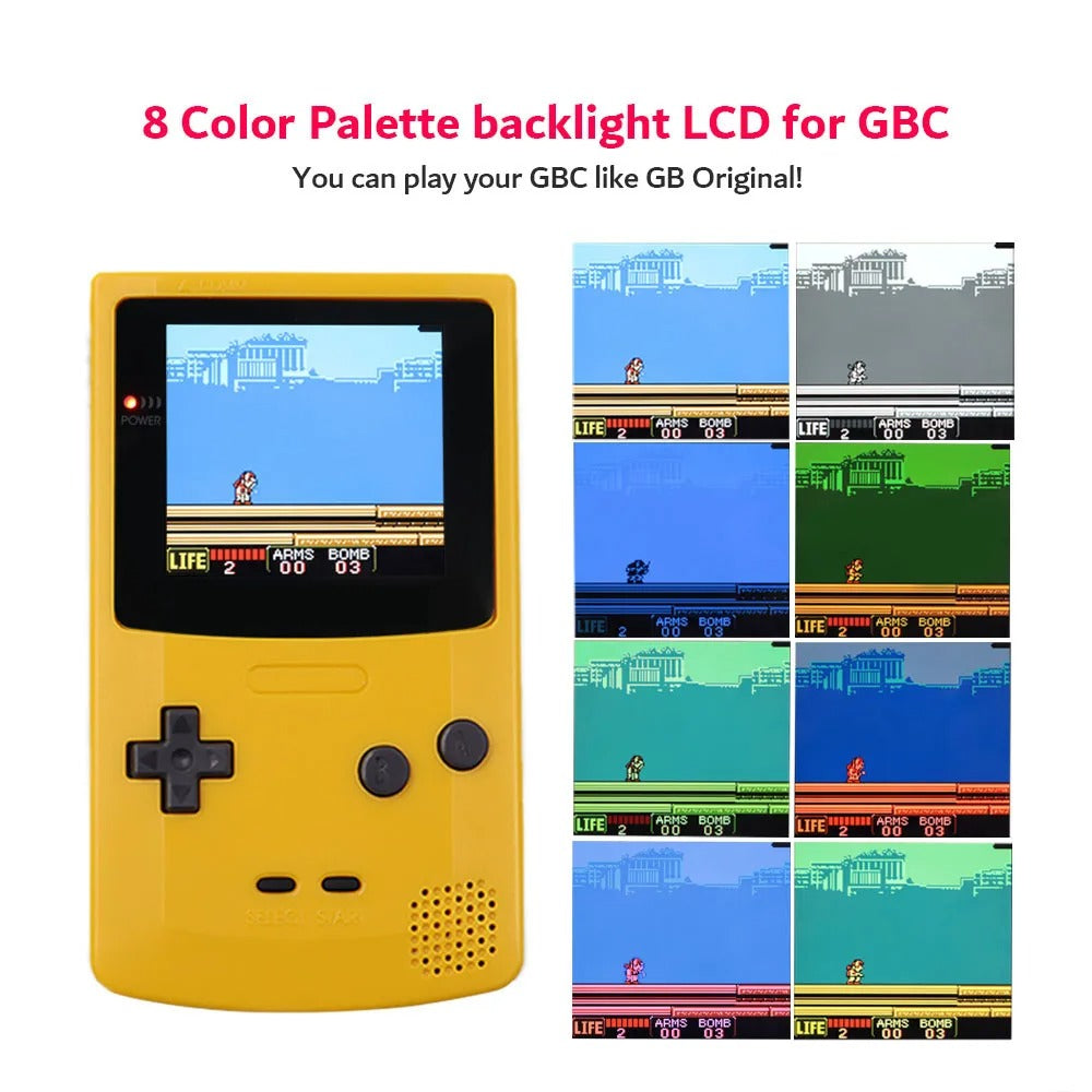 Game Boy Color Q5 IPS LCD Backlight Kit with Laminated Lens and OSD - Hispeedido