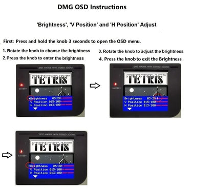 Game Boy DMG Q5 3.1" Laminated IPS LCD Backlight Kit with OSD - HISPEEDIDO