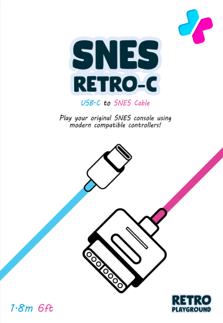 Retro-C SNES Cable | USB-C to SNES Cable Hand Held Legend