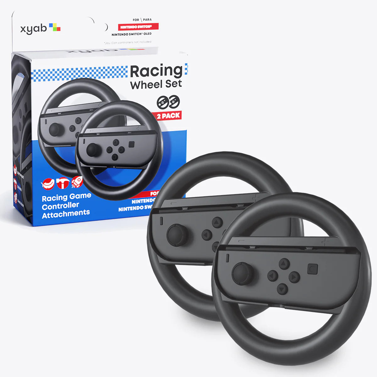 2 Pack Steering Wheel For Nintendo Switch - XYAB