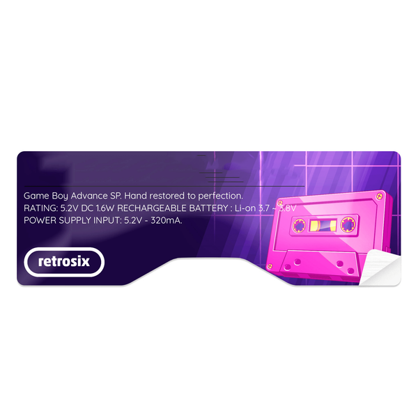 Shell Sticker Replacement for Game Boy Advance SP - RetroSix RetroSix