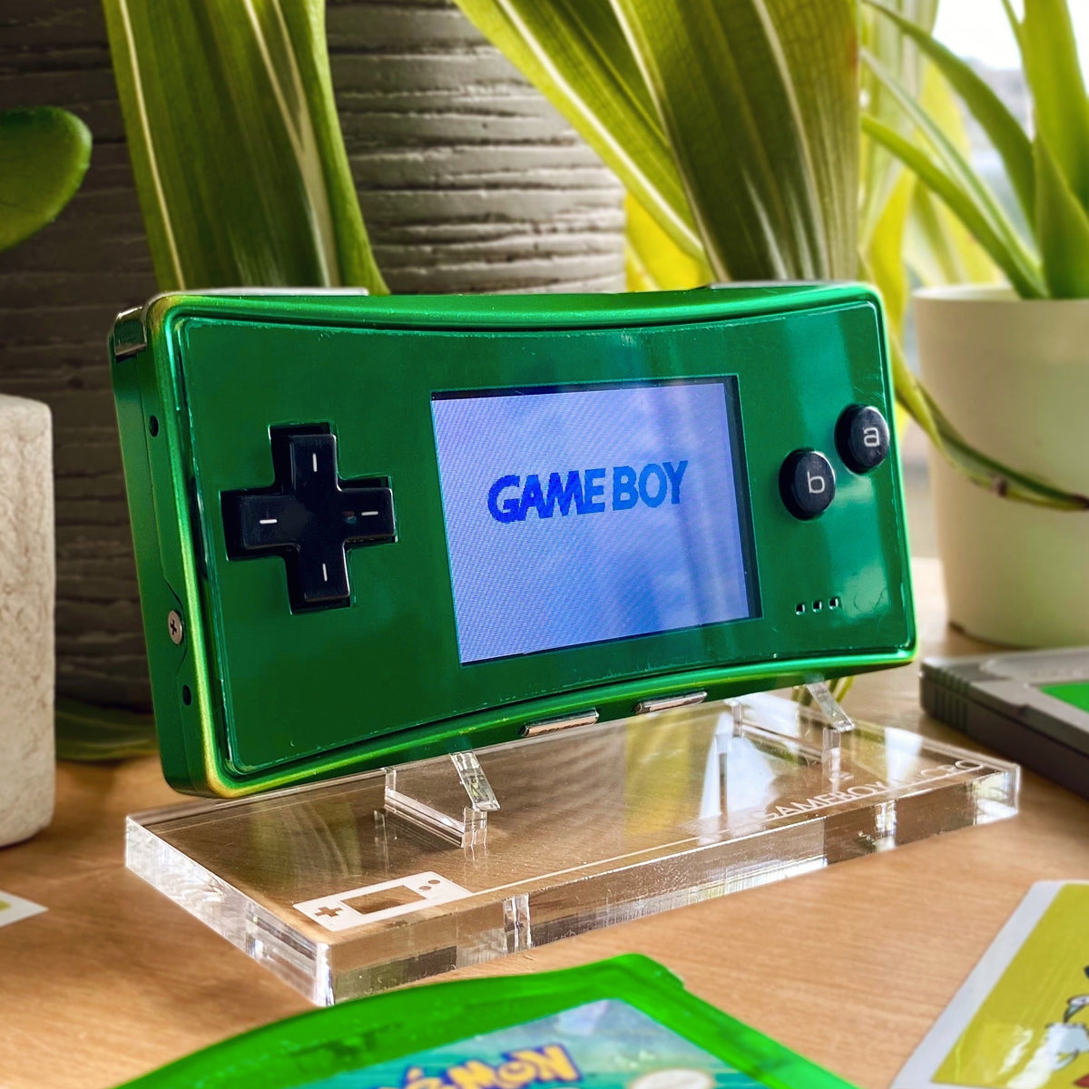 Game Boy Micro Display Stand Rose Colored Gaming