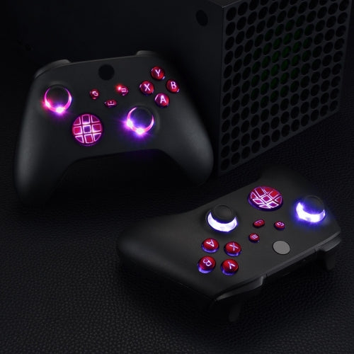 LED RGB Button Kits for PlayStation 5 Controllers | Hand Held Legend Matte Vampire Red