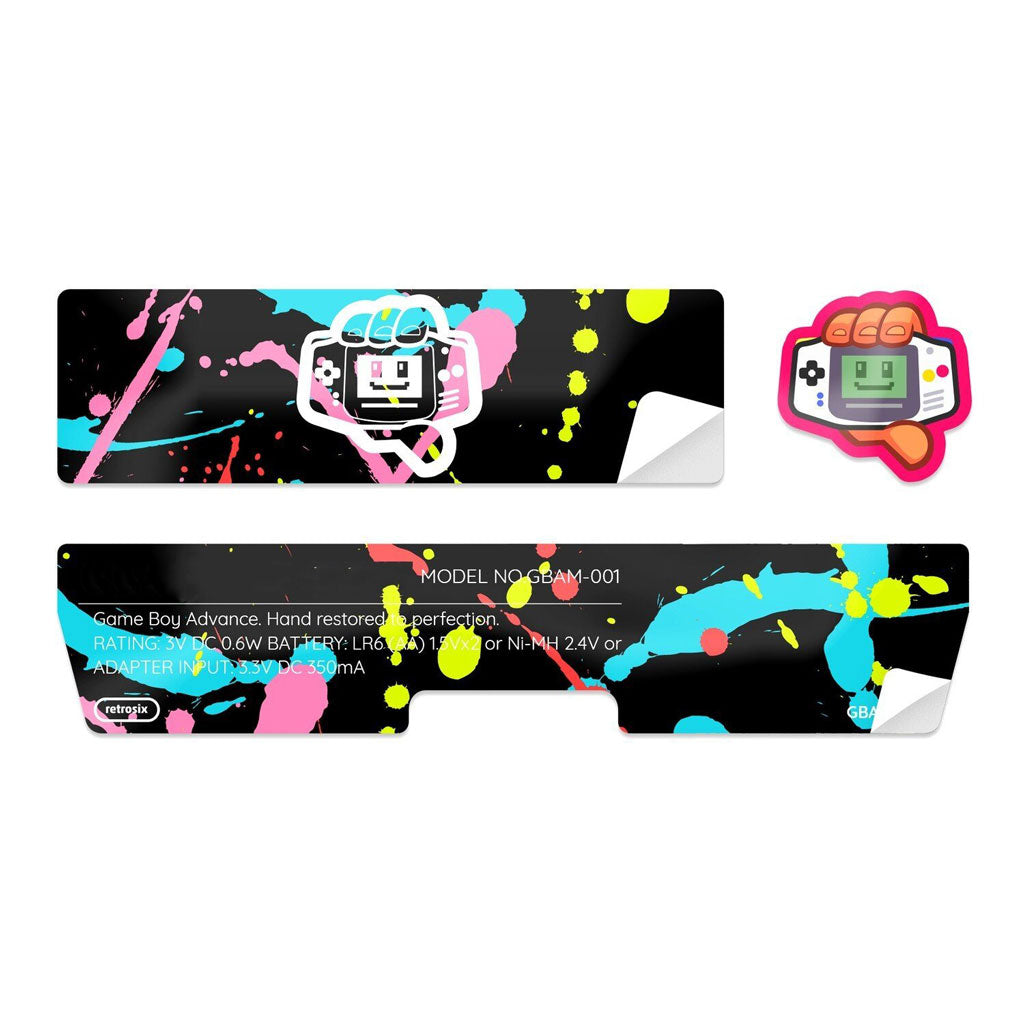 Game Boy Advance Shell Sticker | UV Printed | RetroSix & Hand Held Legend