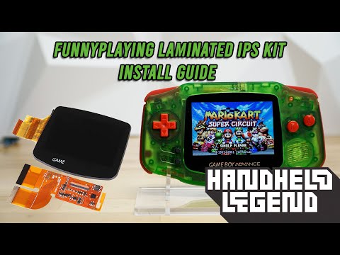 Gameboy advance w/ popular funnnyplaying IPS screen