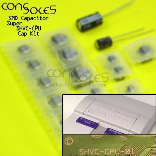Console 5 Capacitor Kit for Super Nintendo / SFC