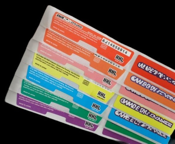 Replacement Console Sticker for Game Boy Advance - Colors | Hand Held ...