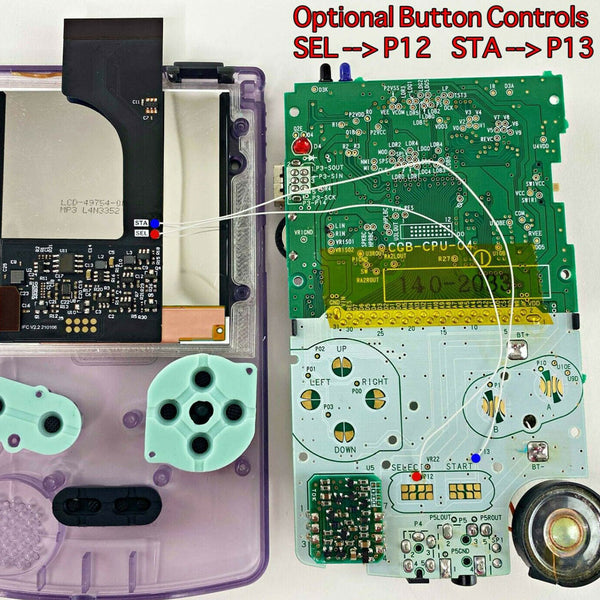 Et hundrede år Kan beregnes Ekstrem fattigdom Game Boy Color Retro Pixel 1.0 Q5 IPS LCD Kit - Funnyplaying