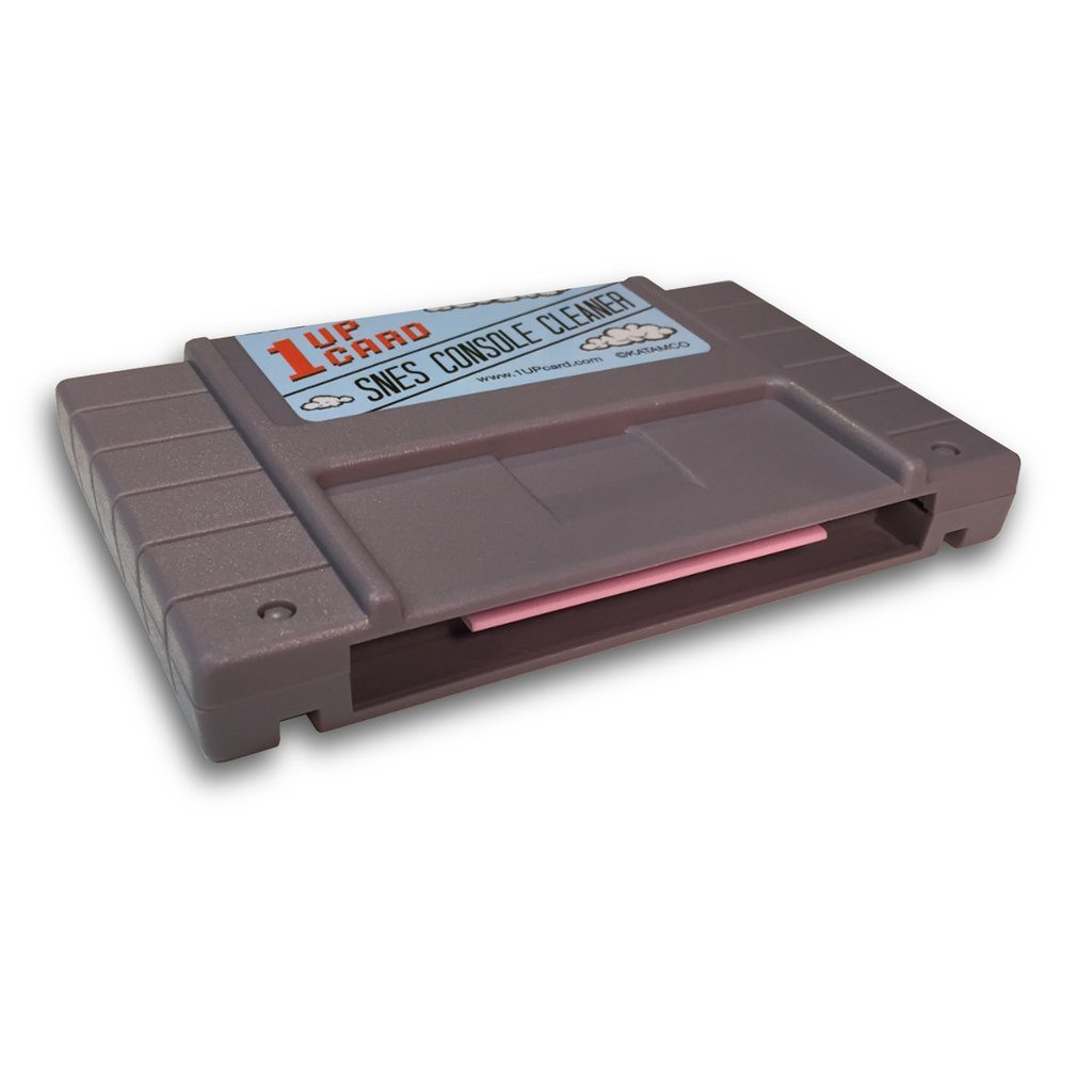 SNES Console Cleaner - Super Nintendo Cleaning Cartridge by 1UPcard™ 1UPcard