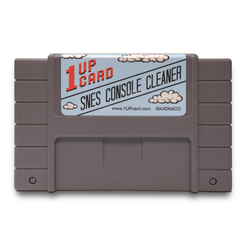 SNES Console Cleaner - Super Nintendo Cleaning Cartridge by 1UPcard™ 1UPcard