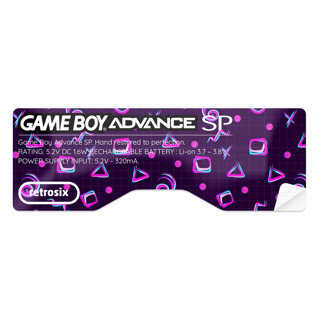 Game Boy Advance SP Shell Sticker | RetroSix & Hand Held Legend