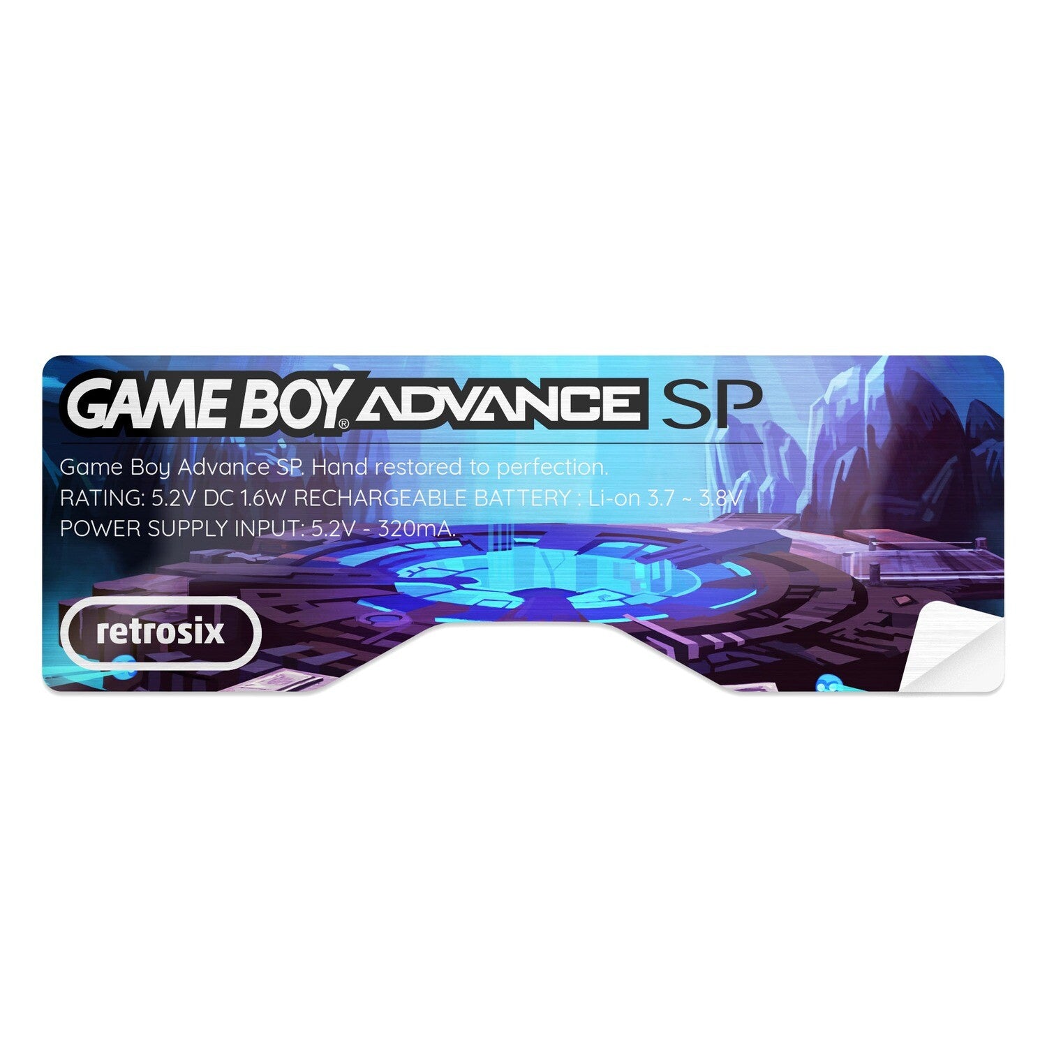Shell Sticker Replacement for Game Boy Advance SP - RetroSix RetroSix