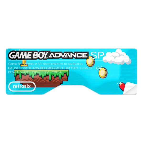 Shell Sticker Replacement for Game Boy Advance SP - RetroSix RetroSix