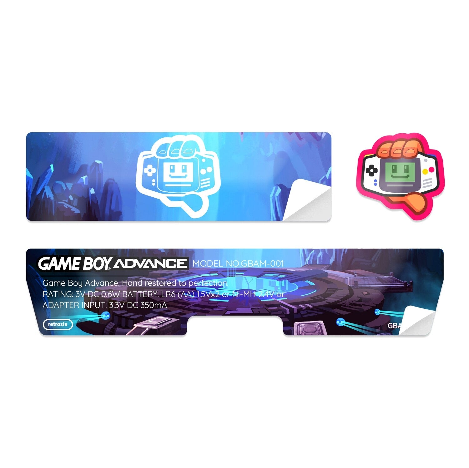 Game Boy Advance Shell Sticker | UV Printed | RetroSix & Hand Held Legend